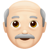 Apple design of the old man: light skin tone emoji verson:ios 16.4