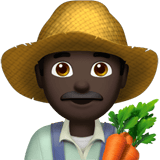 Apple design of the man farmer: dark skin tone emoji verson:ios 16.4