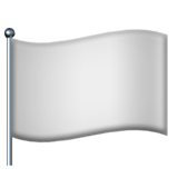 Apple design of the white flag emoji verson:ios 16.4