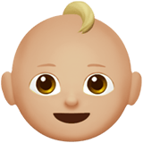 Apple design of the baby: medium-light skin tone emoji verson:ios 16.4