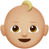 Apple design of the baby: medium-light skin tone emoji verson:ios 16.4