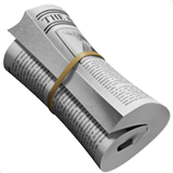 Apple design of the rolled-up newspaper emoji verson:ios 16.4