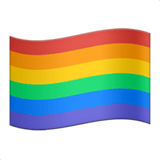 Apple design of the rainbow flag emoji verson:ios 16.4