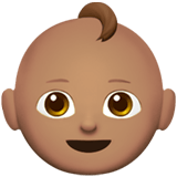 Apple design of the baby: medium skin tone emoji verson:ios 16.4