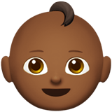 Apple design of the baby: medium-dark skin tone emoji verson:ios 16.4