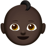 Apple design of the baby: dark skin tone emoji verson:ios 16.4