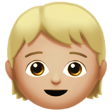Apple design of the child: medium-light skin tone emoji verson:ios 16.4