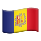 Apple design of the flag: Andorra emoji verson:ios 16.4