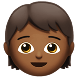 Apple design of the child: medium-dark skin tone emoji verson:ios 16.4