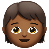 Apple design of the child: medium-dark skin tone emoji verson:ios 16.4