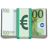 Apple design of the euro banknote emoji verson:ios 16.4
