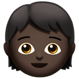 Apple design of the child: dark skin tone emoji verson:ios 16.4