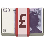 Apple design of the pound banknote emoji verson:ios 16.4
