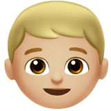 Apple design of the boy: medium-light skin tone emoji verson:ios 16.4