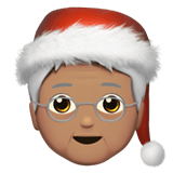 Apple design of the mx claus: medium skin tone emoji verson:ios 16.4
