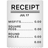 Apple design of the receipt emoji verson:ios 16.4