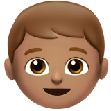 Apple design of the boy: medium skin tone emoji verson:ios 16.4