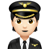 Apple design of the pilot: light skin tone emoji verson:ios 16.4