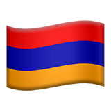 Apple design of the flag: Armenia emoji verson:ios 16.4