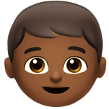 Apple design of the boy: medium-dark skin tone emoji verson:ios 16.4