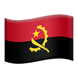Apple design of the flag: Angola emoji verson:ios 16.4