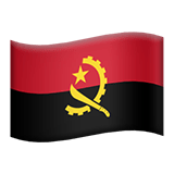 Apple design of the flag: Angola emoji verson:ios 16.4