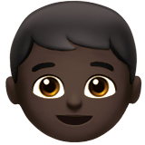 Apple design of the boy: dark skin tone emoji verson:ios 16.4