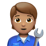 Apple design of the mechanic: medium skin tone emoji verson:ios 16.4