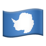 Apple design of the flag: Antarctica emoji verson:ios 16.4