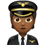 Apple design of the pilot: medium-dark skin tone emoji verson:ios 16.4