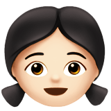 Apple design of the girl: light skin tone emoji verson:ios 16.4