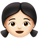 Apple design of the girl: light skin tone emoji verson:ios 16.4