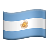 Apple design of the flag: Argentina emoji verson:ios 16.4