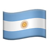 Apple design of the flag: Argentina emoji verson:ios 16.4