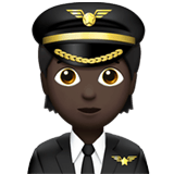Apple design of the pilot: dark skin tone emoji verson:ios 16.4