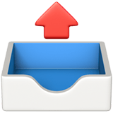 Apple design of the outbox tray emoji verson:ios 16.4