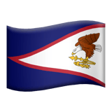 Apple design of the flag: American Samoa emoji verson:ios 16.4
