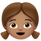 Apple design of the girl: medium skin tone emoji verson:ios 16.4