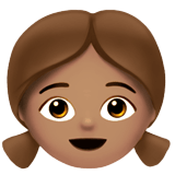 Apple design of the girl: medium skin tone emoji verson:ios 16.4