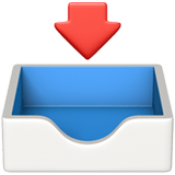 Apple design of the inbox tray emoji verson:ios 16.4