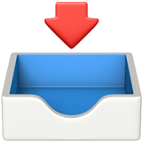 Apple design of the inbox tray emoji verson:ios 16.4