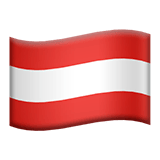 Apple design of the flag: Austria emoji verson:ios 16.4