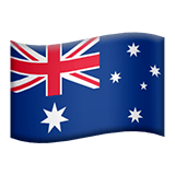 Apple design of the flag: Australia emoji verson:ios 16.4