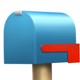 Apple design of the closed mailbox with lowered flag emoji verson:ios 16.4