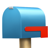 Apple design of the closed mailbox with lowered flag emoji verson:ios 16.4
