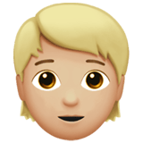 Apple design of the person: medium-light skin tone emoji verson:ios 16.4