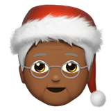 Apple design of the mx claus: medium-dark skin tone emoji verson:ios 16.4