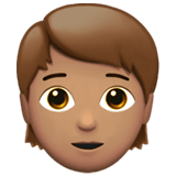 Apple design of the person: medium skin tone emoji verson:ios 16.4
