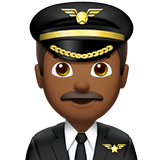 Apple design of the man pilot: medium-dark skin tone emoji verson:ios 16.4
