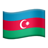 Apple design of the flag: Azerbaijan emoji verson:ios 16.4